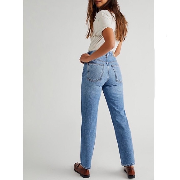 Free People We The Free Pacifica High Rise Slim Straight Leg Jeans Size 27 - Picture 2 of 14